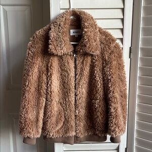 BB Dakota Tan Faux Fur Coat